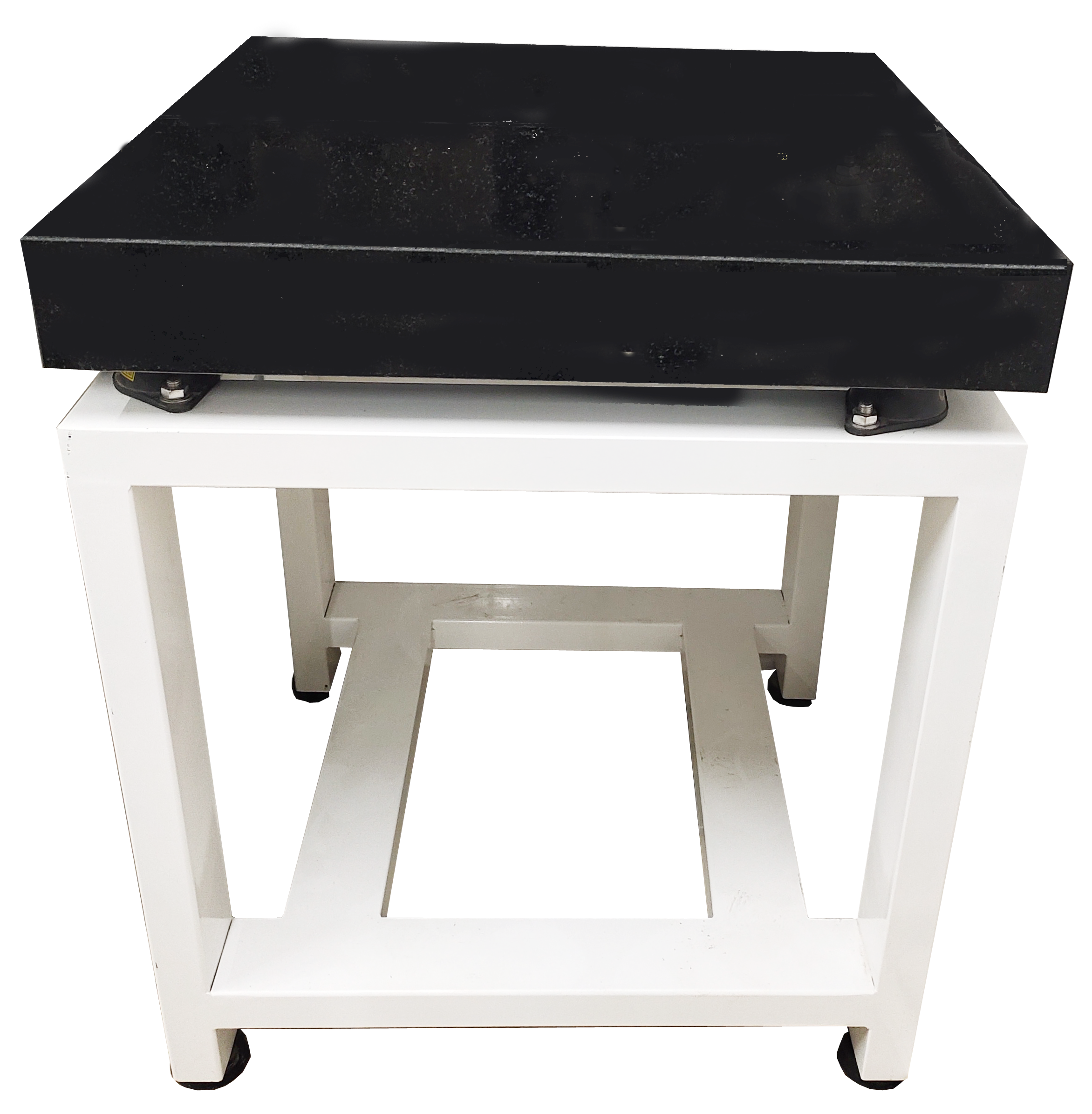 Metrolabs AVT — Black granite top with white powder-coated steel frame