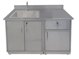 SS Sink with under-bench storage cupboard