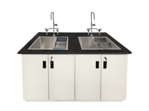 Sink unit installed