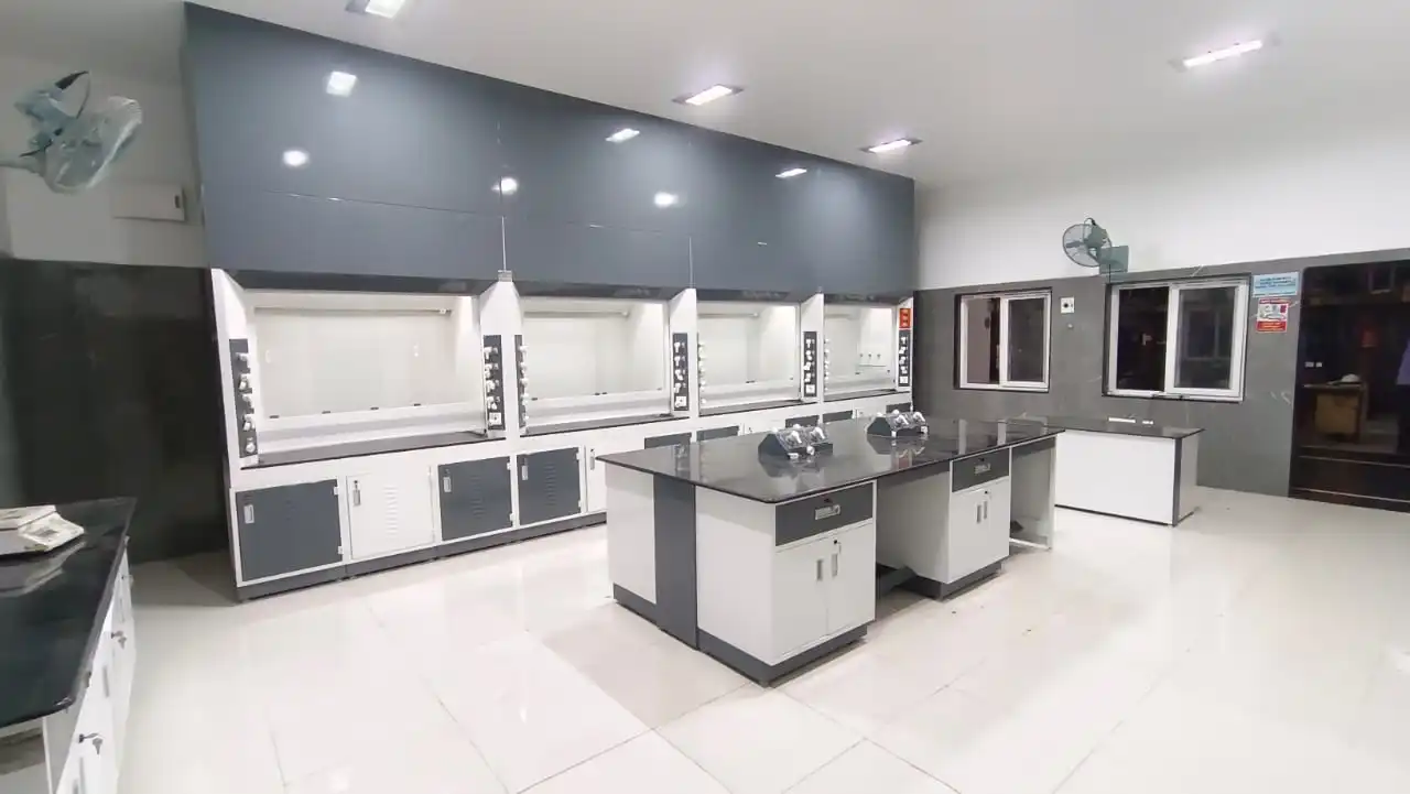 Bhagiradha Chemicals Industries Ltd – Metrolabs laboratory furniture installation, Ongole Andhra Pradesh