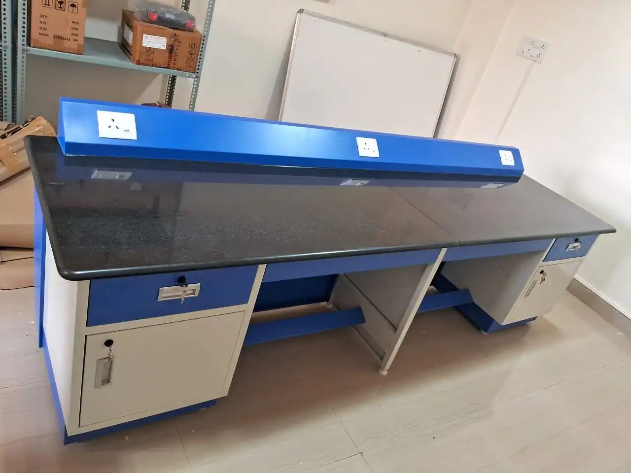 Bheema Fine Chemicals – Metrolabs lab furniture installation detail, Karnataka